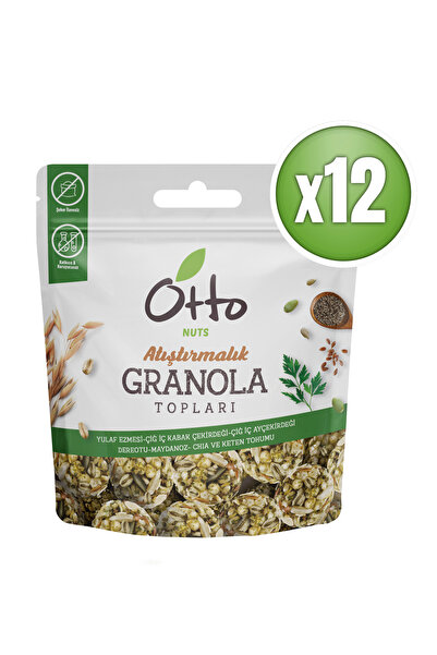 Otto Nuts Maydonozlu Dere Otlu Granola Topları 12 x 25 g