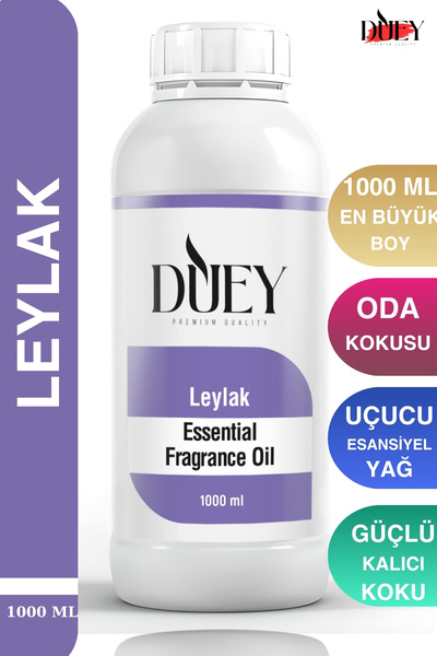 DUEY Leylak Uçucu Yağ 1000 Ml Mum Esansı, Oda Kokusu, Hava Nemlendiricisi, Ça...