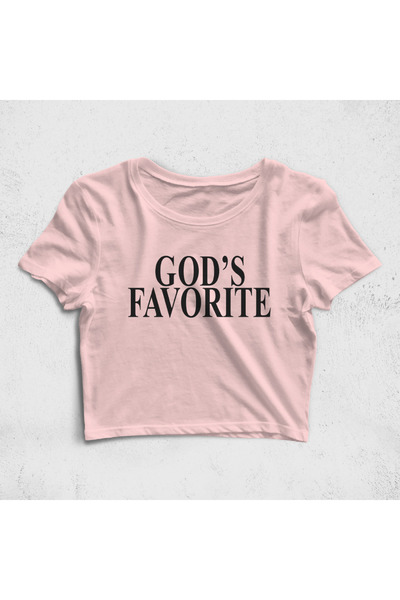Built By Crazy God's Favorite Crop Top T-Shirt