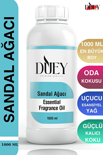 DUEY Sandal Ağacı Uçucu Yağ 1000 Ml Mum Esansı, Oda Kokusu, Hava Nemlendirici...