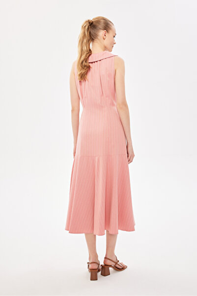 Berr-ın Çizgili Kolsuz Elbise Pembe