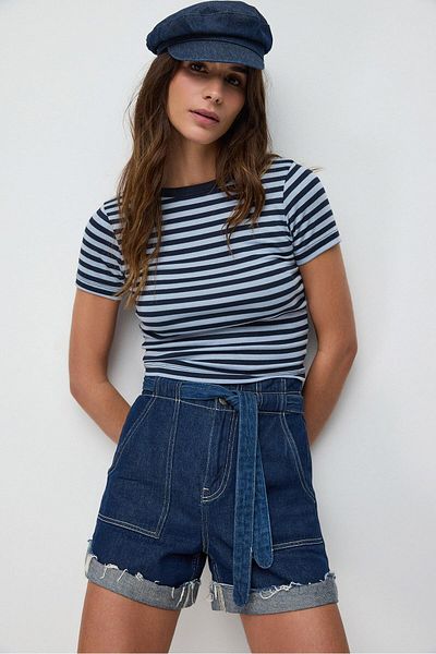 No Matter What Short Sleeve Striped Tee