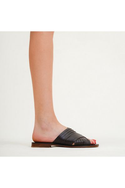 DaphneSandals شبشب نسائي من الجلد الطبيعي بلون القهوة - K3612