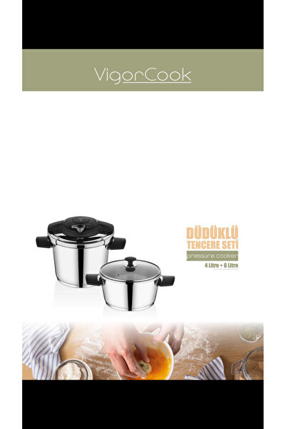 AROW MUBA CONSEPT VİGORCOOK 4+6 LİTRE 2 Lİ DÜDÜKLÜ TENCERE
