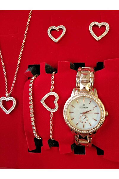 My World Store WorldStoree Coliseum Kadın 6 parça Zirkon Taşlık Kalp Takıseti...