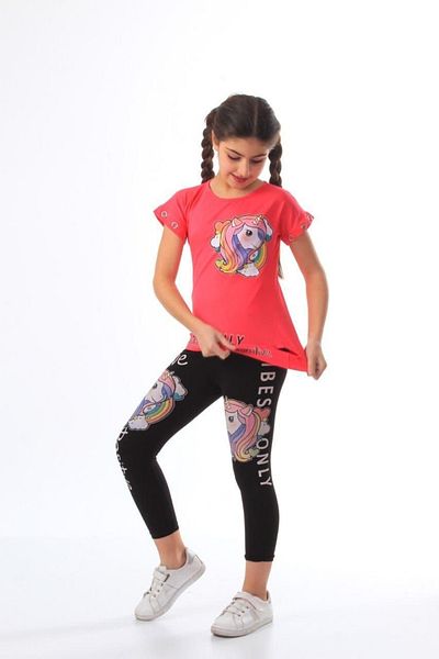ARBİ kids Girl's Unicorn Tights Tshirt Set