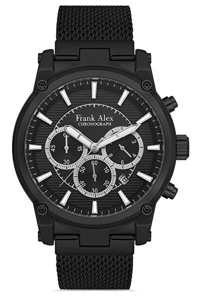 Frank Alex Men's Sports Wristwatch - Stainless Steel Mesh Cord, Inner Functio...