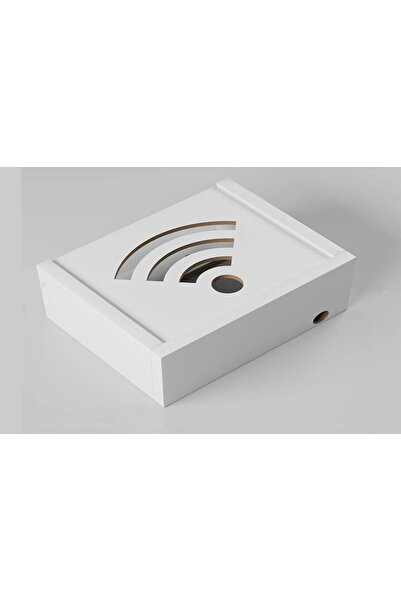 Genel Markalar Duvar Düzenleyici Ahşap Dekoratif Beyaz Wifi Kutusu