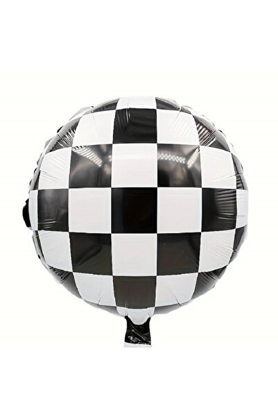 turkuaz parti 18" 45cm Black and White Damano Follyo Balloon - DAMA PRINTED