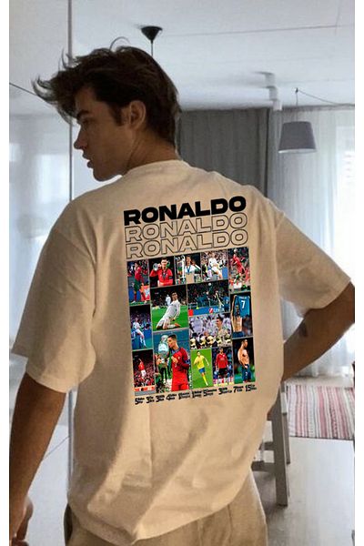 Touz Moda Tricou cu imprimeu Ronaldo alb