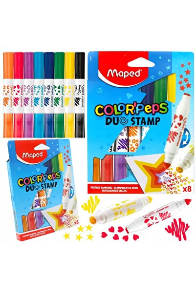 Maped Color'Peps Duo Stamp Mühürlü Jumbo Keçeli Kalem 8'li 846808