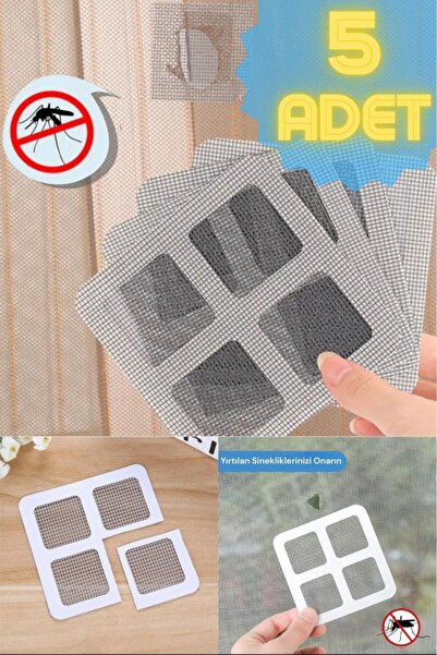 TUTYAKALA 5 ADET Tül Sineklik Yaması Sineklik Tamir Kiti Kendinden Yapışkanlı...