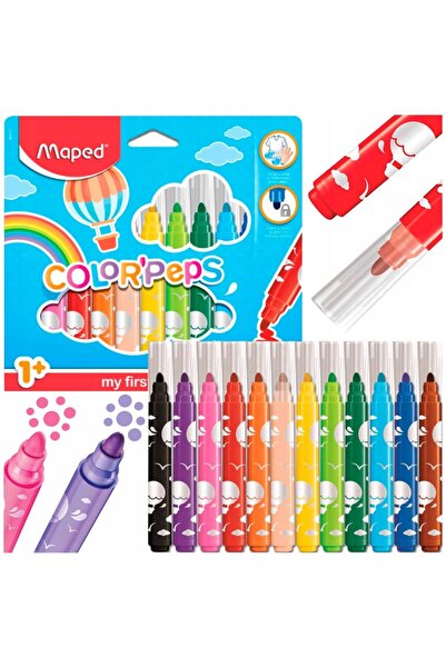 Maped كولور بيبس قلم جامبو جامبو قابل للغسل 12 قطعة 1+ عمر 1+ 846020