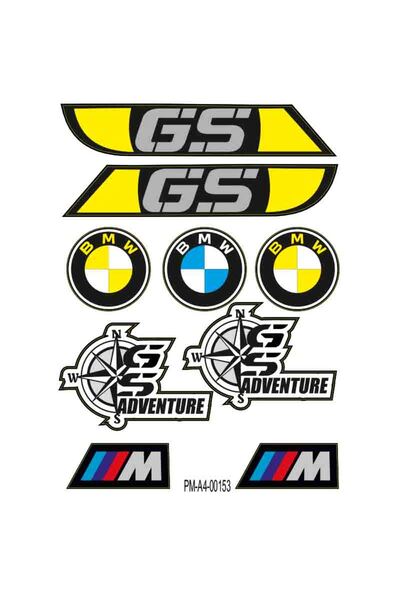 Genel Markalar GS BMW TASARIMLI EKİPMAN KASK MOTORSİKLET STİCKER SETİ 03
