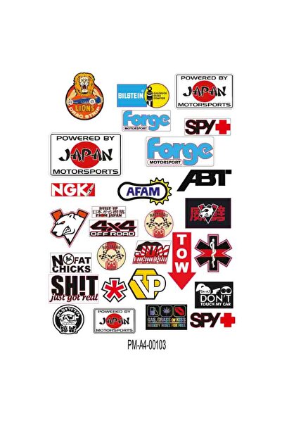 MOTOSEPETİM SPONSOR ÇOKLU EKİPMAN KASK MOTORSİKLET STİCKER SETİ 001