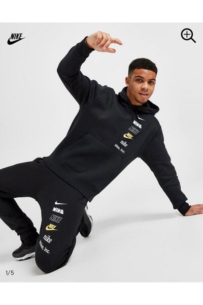 Nike Club Hoodie Mlogo Erkek Siyah Sweatshirt