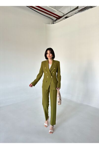 Vuntal BUTİK طقم بليزر بأزرار معدنية - طقم من قطعتين