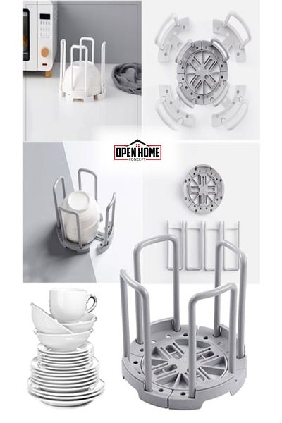 Open Home Concept Plate Cup Bowl Stand Dish Drying Holder Kitchen Organizer Organizer
