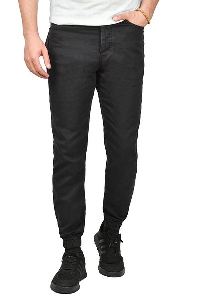 DeepSEA Pantaloni de jogger negri Skinny Fit Lycra pentru bărbați cu picioare elastice 2406451