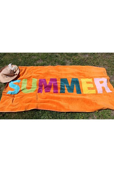 Baveno Πετσέτα θαλάσσης 90x180 cm Βαμβακερή Βελούδινη με σχέδιο - Outlet