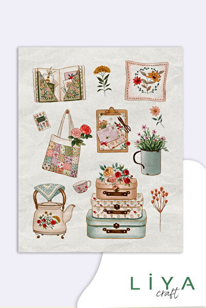 LiyaCraft Sticker Planner Ajanda Bullet Journal Için Uygun Set