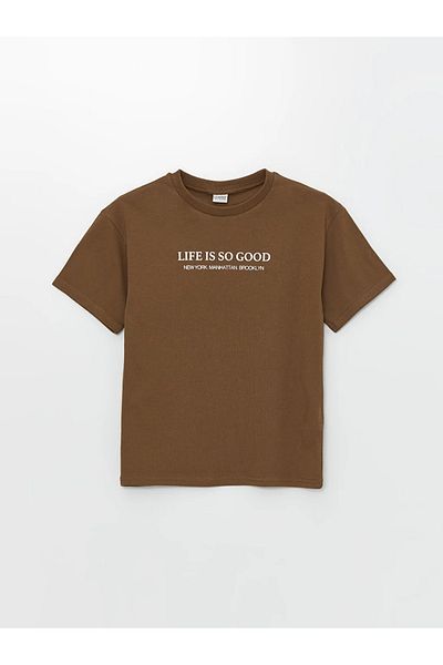 LC Waikiki Tricou pentru băiat din țesătură Tok oversize cu gât crew