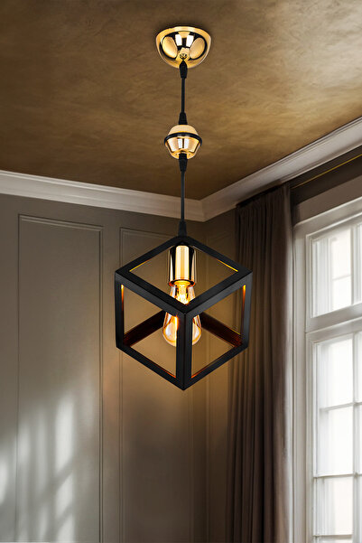 Genel Markalar KÜP TEKLİ SARKIT SİYAH GOLD KÜRE