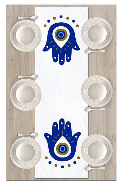 Bertille Home Σειρά Evil Eye 140x40 cm Digital Printed Runner (Evil Eye)