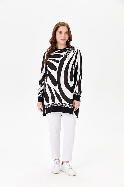 FUAT GÜRSEN Large Size Fuat Gürşen Stone Detailed Tunik