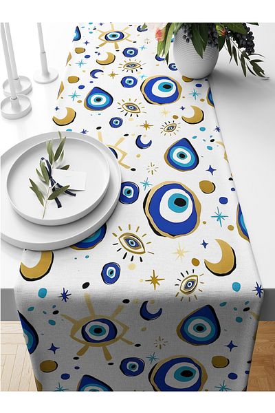 Bertille Home Σειρά Evil Eye 140x40 cm Digital Printed Runner (Evil Eye)
