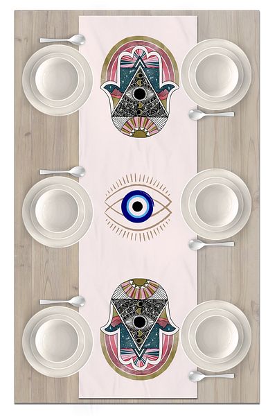 Bertille Home Σειρά Evil Eye 140x40 cm Digital Printed Runner (Evil Eye)