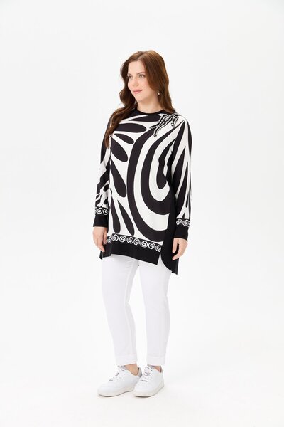 FUAT GÜRSEN Μεγάλο μέγεθος Fuat Gürşen Stone Λεπτομερές τουνίκ