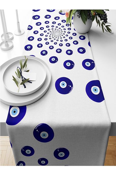 Bertille Home Σειρά Evil Eye Digital Printed 140x40 cm Runner - Evil Eye