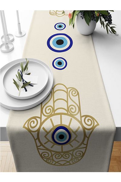 Bertille Home Σειρά Evil Eye 140x40 cm Digital Printed Runner (Evil Eye)