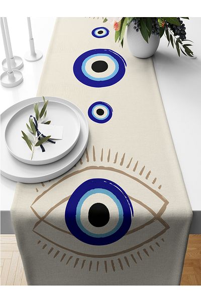 Bertille Home Σειρά Evil Eye 140x40 cm Digital Printed Runner (Evil Eye)