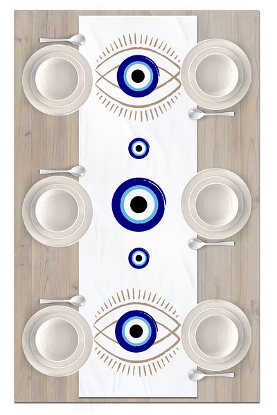 Bertille Home Σειρά Evil Eye 140x40 cm Digital Printed Runner (Evil Eye)