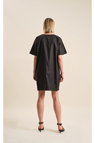 VERDA Cotton Plus Size Dress with Snap and Pocket Detail