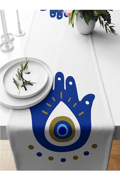Bertille Home Σειρά Evil Eye 140x40 cm Digital Printed Runner (Evil Eye)