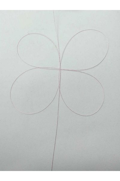 Eskişehir hobi sanat Σχοινί 30 μέτρων χάντρες προσευχής - 0,2 mm ροζ άνθη κερασιάς