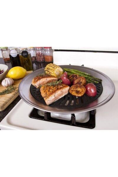 Genel Markalar Ocak Üstü Dumansız Teflon Izgara Sulu Gril Soba+Ocak üstü Prat...