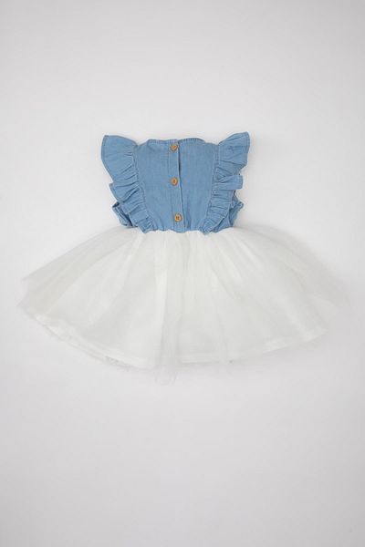 DeFacto Baby Girl Sleeveless Jean Dress C3571A524SM