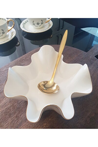 LOVYCO 18/10 Steel Non-tarnish Stainless Ladle - Gold Soup Serving, 15 Cm