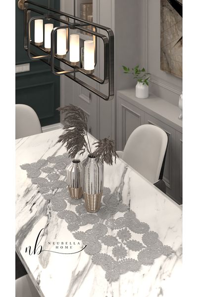 CAMİNHO DA LUA American Service Runner Kitchen Set Flower Table Presentation Set Dowel