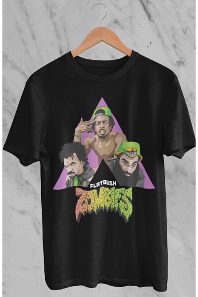 Fuddy Moda Latbush Zombies Štampano Unisex Oversize kroj majica