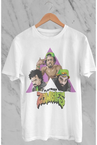 Fuddy Moda Latbush Zombies Štampano Unisex Oversize kroj majica