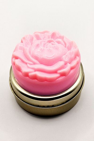 FANTASTİK SANAT ATÖLYESİ Decorative High Glycerin Holiday and Travel Soap in Gold Metal Box - Carnation Scented