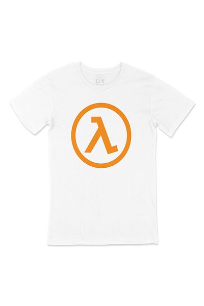Cix Tricou alb cu logo Half Life Pocket Logo Design