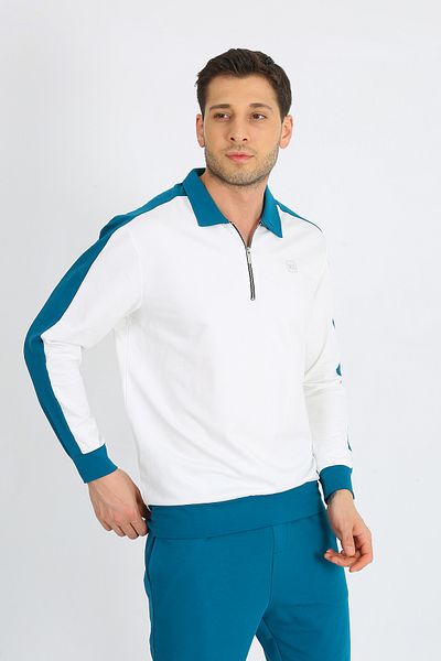 UOMOPARK 7070 Regular Fit - Мъжки комплект с половин цип и двоен цвят