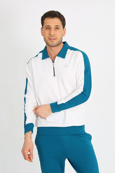 UOMOPARK 7070 Regular Fit - Мъжки комплект с половин цип и двоен цвят