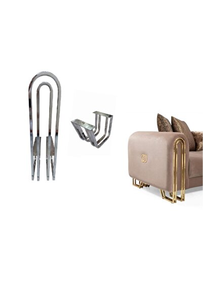 BafArt Metal Mobilya Ayağı Montana Model 66*15 Krom 2 Adet
